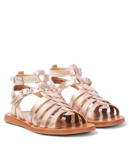 Plagette Gladiator leather sandals - Pom d'Api - Modalova