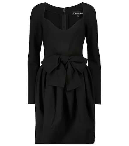 Bow-trimmed crÃªpe minidress - Oscar de la Renta - Modalova