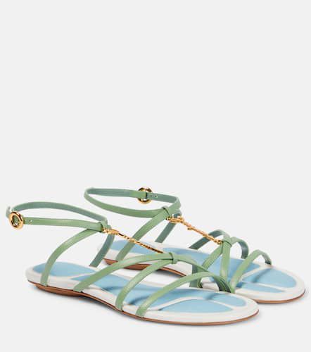 Embellished leather sandals - Jacquemus - Modalova