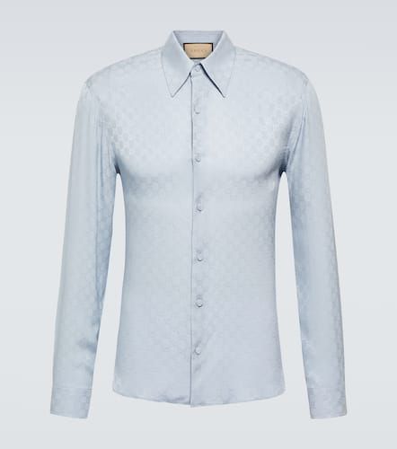 Camisa de crepé de seda con GG - Gucci - Modalova