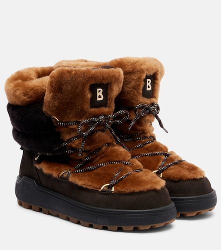 Chamonix shearling and suede snow boots - Bogner - Modalova