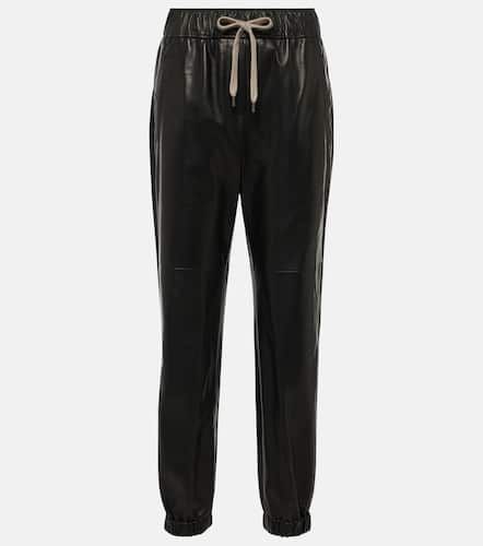 Mid-rise leather pants - Brunello Cucinelli - Modalova