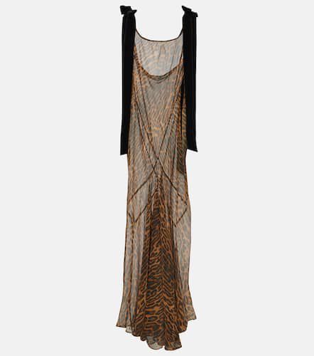 Leopard-print silk muslin gown - Nina Ricci - Modalova