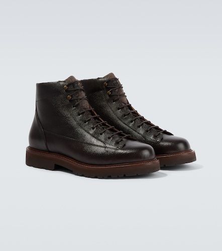 Leather lace-up boots - Brunello Cucinelli - Modalova