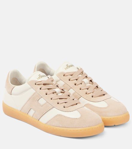 Cool suede-trimmed leather sneakers - Hogan - Modalova