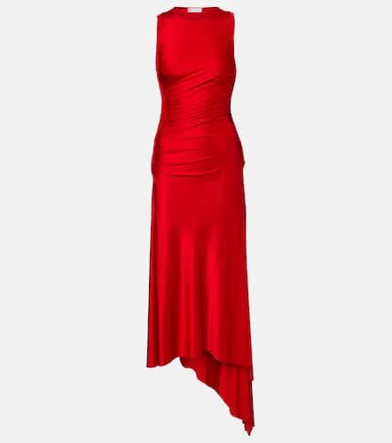 Vestido midi Twist de jersey fruncido - Victoria Beckham - Modalova
