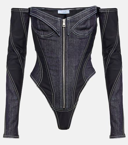 Mugler Body en denim - Mugler - Modalova