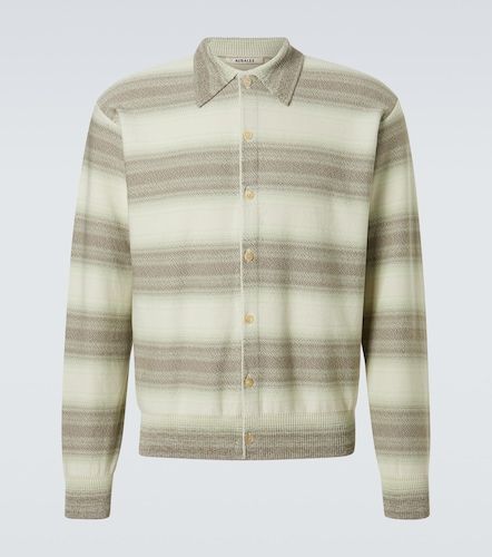 Cardigan in cotone e seta a righe - Auralee - Modalova