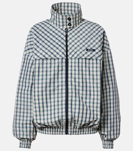 Giacca in misto cotone a quadri - Prada - Modalova