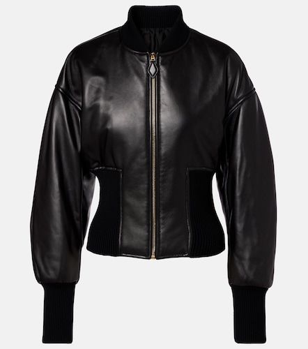 Alaia Leather bomber jacket - Alaia - Modalova
