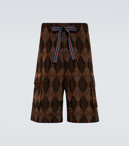 Shorts de seda y algodón ikat - Dries Van Noten - Modalova