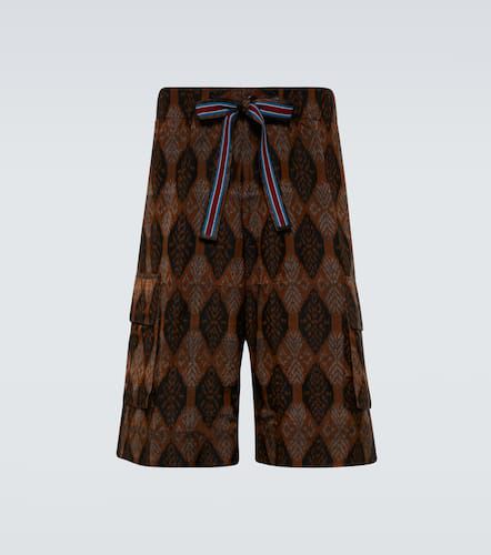 Silk and cotton Ikat shorts - Dries Van Noten - Modalova