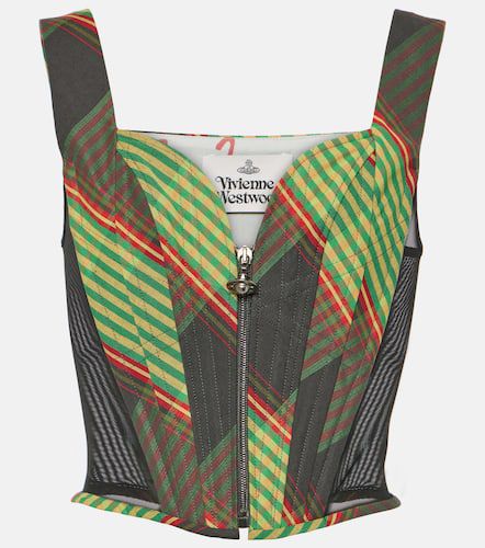 Classic tartan cotton and linen corset - Vivienne Westwood - Modalova