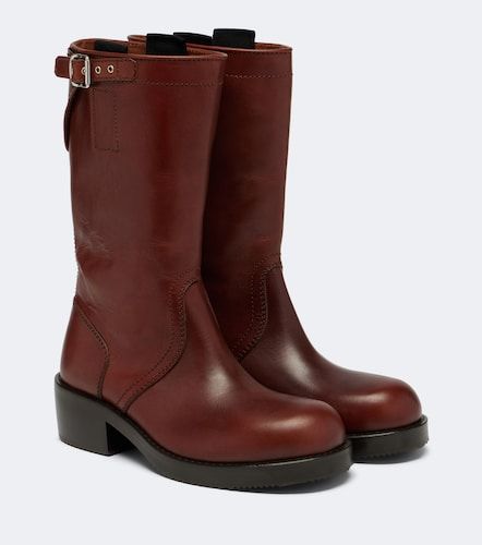 Dries Van Noten Leather biker boots - Dries Van Noten - Modalova