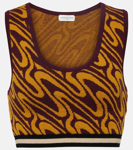 Crop top en jacquard - Dries Van Noten - Modalova