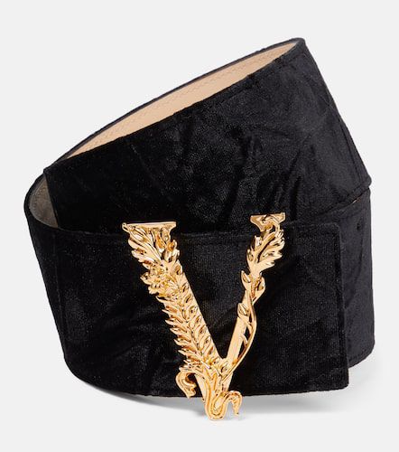Cinturón Virtus de terciopelo - Versace - Modalova