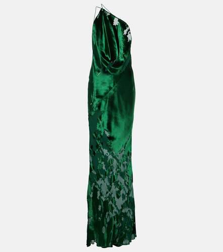 One-shoulder satin and velvet gown - The Sei - Modalova