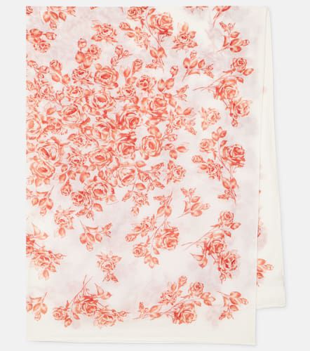 Floral printed cotton and silk scarf - Magda Butrym - Modalova