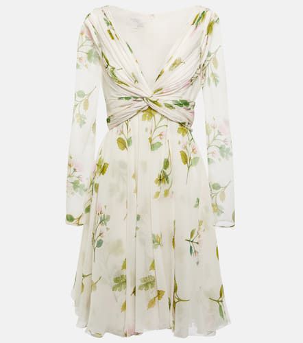 Twisted floral silk georgette minidress - Giambattista Valli - Modalova