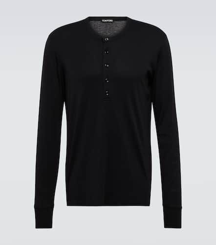 Top Henley en coton mélangé - Tom Ford - Modalova