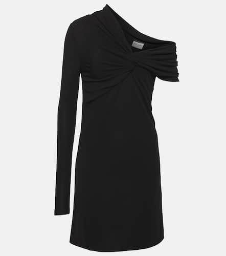 Vestido corto de crepé asimétrico - Saint Laurent - Modalova