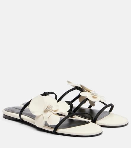 Sandalias Orchid de piel con aplique floral - Zimmermann - Modalova