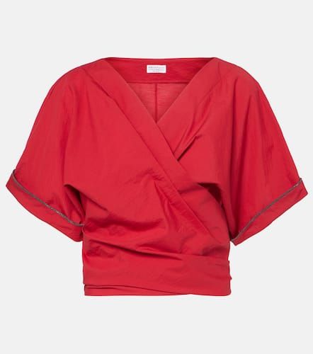 Blusa in misto cotone - Brunello Cucinelli - Modalova