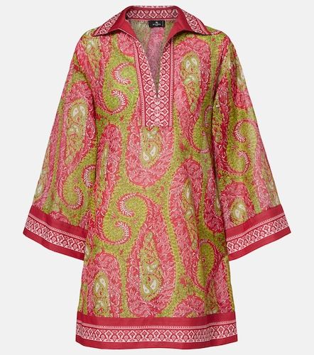 Túnica de algodón y seda estampada - Etro - Modalova