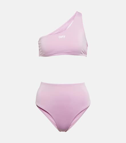 Bikini monospalla con logo - Off-White - Modalova