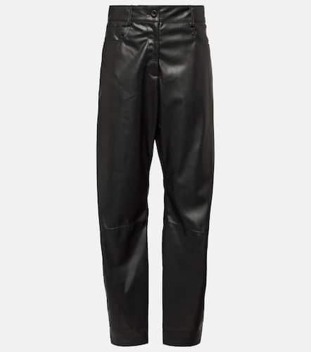High-rise faux leather straight pants - Stella McCartney - Modalova