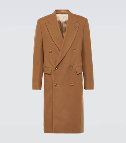 Double-breasted wool-blend overcoat - Lardini - Modalova