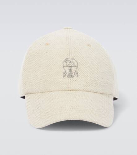 Gorra de lana y cachemir con logo - Brunello Cucinelli - Modalova