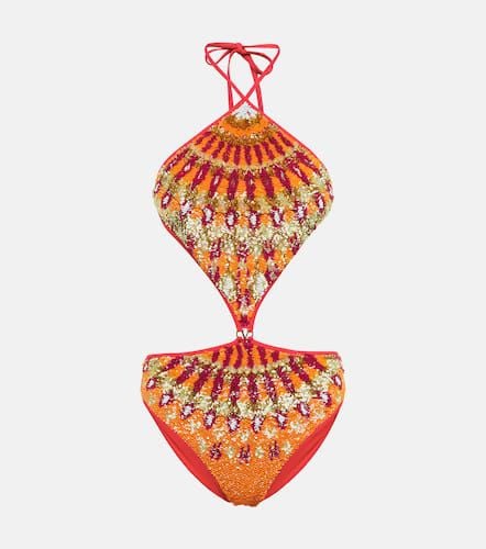 Valentino Sequined cutout swimsuit - Valentino - Modalova