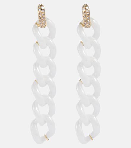 Pave Curl 18kt gold earrings with diamonds - Shay Jewelry - Modalova