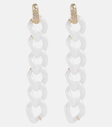 Pave Curl 18kt gold earrings with diamonds - Shay Jewelry - Modalova