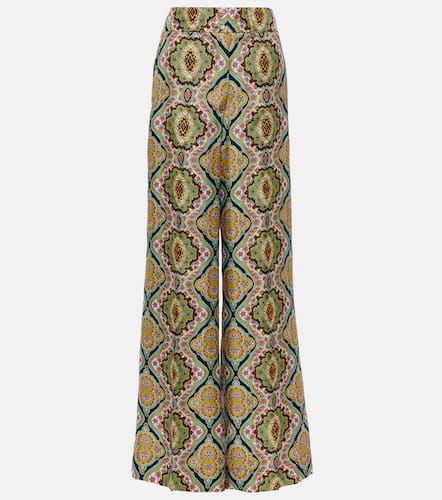 Etro Printed silk wide-leg pants - Etro - Modalova