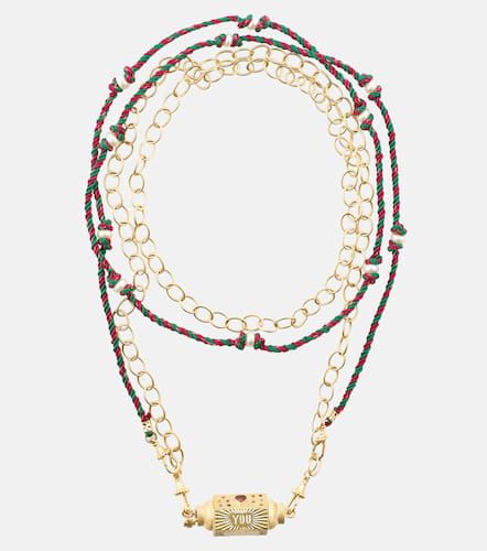 Collar Locket de oro de 14 ct con zafiros - Marie Lichtenberg - Modalova