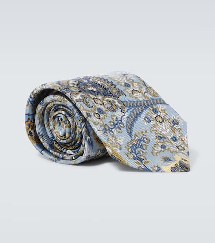 Cravatta in jacquard di seta con stampa floreale - Etro - Modalova