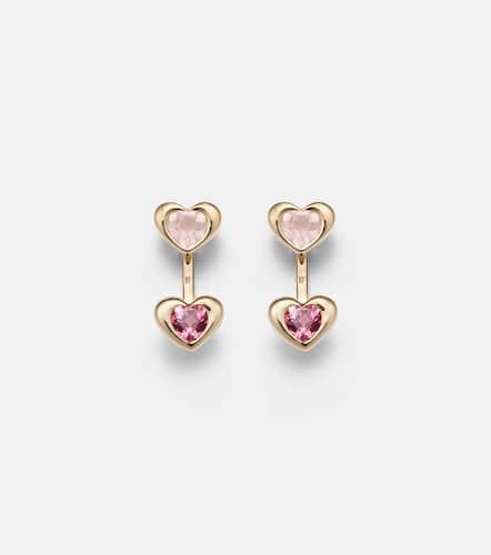 Kt earrings with tourmaline and rose quartz - Roxanne First - Modalova