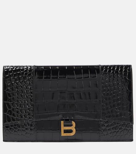 Clutch Hourglass Small in pelle - Balenciaga - Modalova