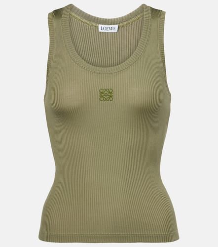 Tank top acanalado de seda con anagrama - Loewe - Modalova