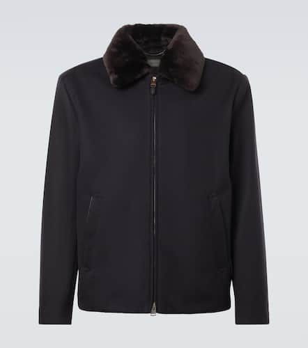 Shearling-trimmed cashmere jacket - Canali - Modalova