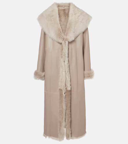 Cappotto Marlene in suede con shearling - Nour Hammour - Modalova