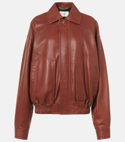 Saint Laurent Leather bomber jacket - Saint Laurent - Modalova