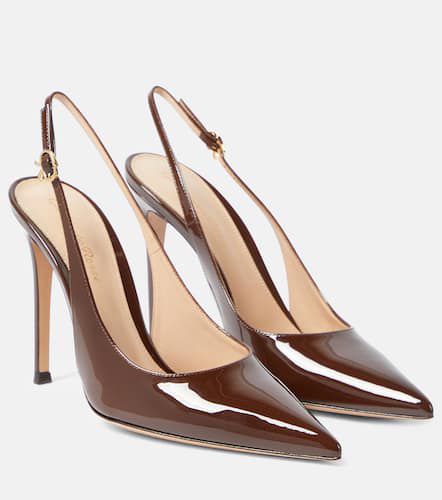 Ribbon patent leather slingback pumps - Gianvito Rossi - Modalova