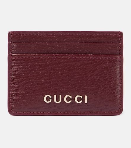 Script leather card holder - Gucci - Modalova