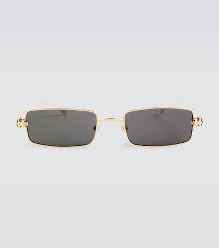 Embellished rectangular sunglasses - Cartier Eyewear Collection - Modalova