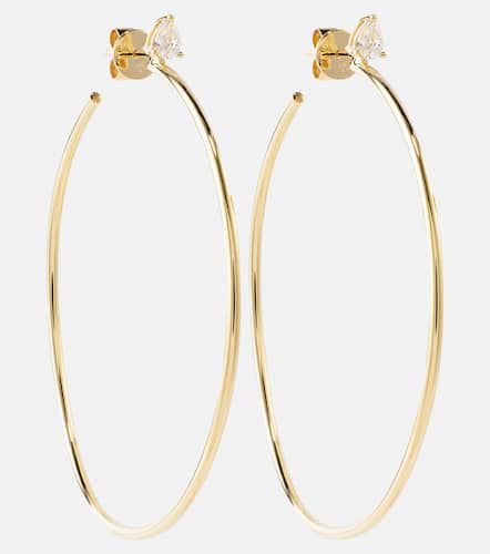 Kt hoop earrings with diamonds - Anita Ko - Modalova