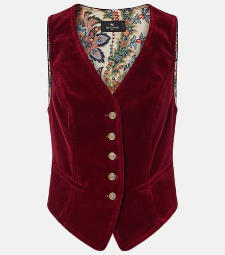 Etro Gilet in velluto di cotone - Etro - Modalova