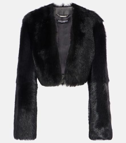 Cropped-Jacke aus Shearling - Dolce&Gabbana - Modalova